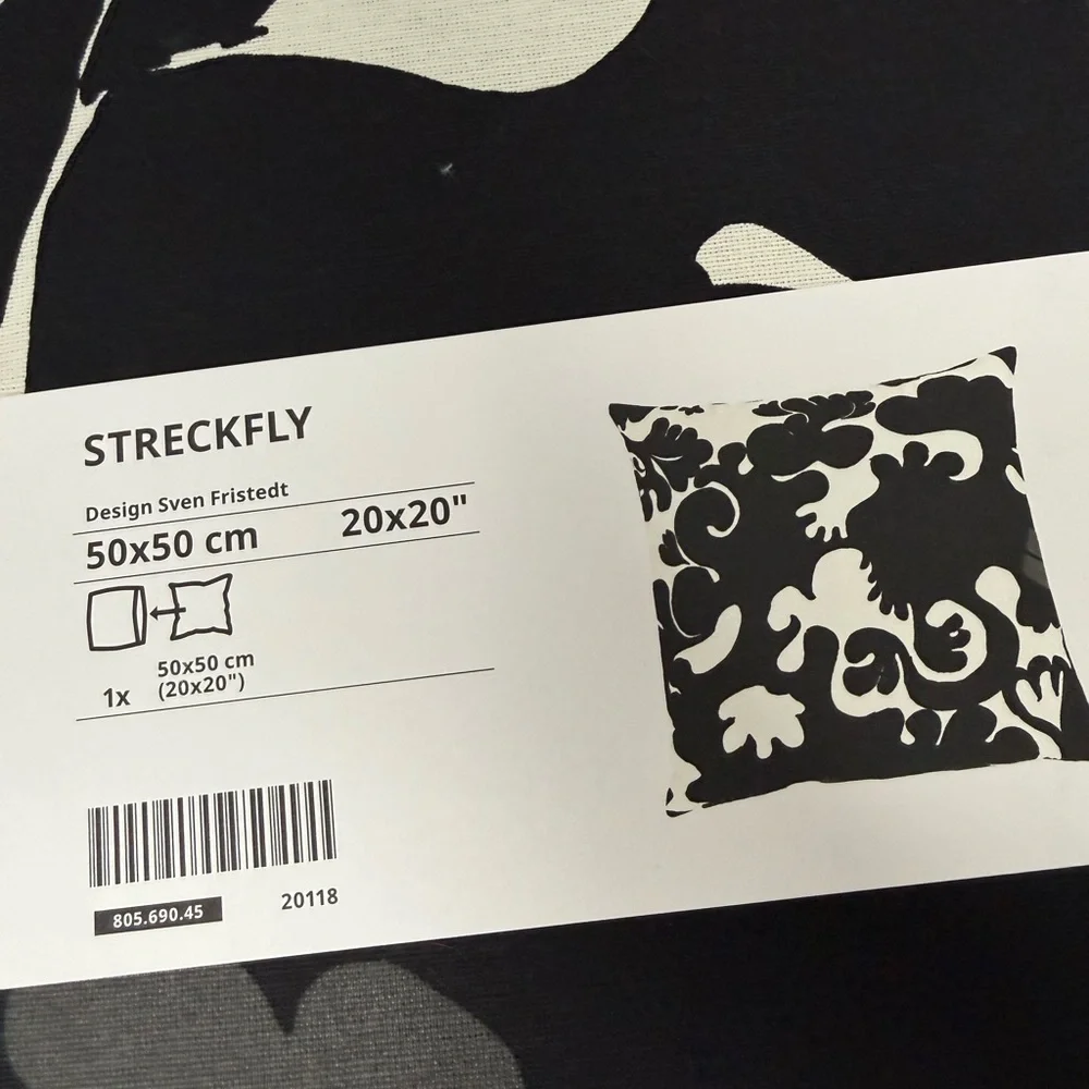 IKEA Black and White Pillow Cover